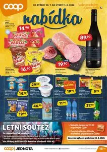 Akční leták COOP, platný od 2026-07-29 do 2026-08-11.