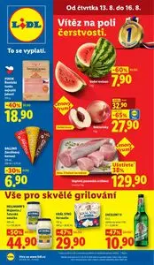 Akční leták LIDL, platný od 2026-08-13 do 2026-08-16.