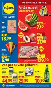 Akční leták LIDL, platný od 2026-08-13 do 2026-08-16.