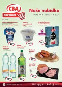 Akční leták CBA, platný od 2026-08-19 do 2026-08-25.