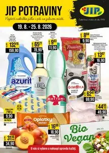 Akční leták JIP, platný od 2026-08-19 do 2026-08-25.