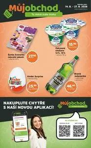 Akční leták Můj obchod, platný od 2026-08-14 do 2026-08-27.
