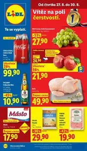 Akční leták LIDL, platný od 2026-08-27 do 2026-08-30.