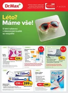 Akční leták Dr. Max, platný od 2026-07-01 do 2026-08-31.