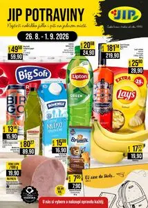 Akční leták JIP, platný od 2026-08-26 do 2026-09-01.