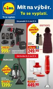 Akční leták LIDL, platný od 2026-09-21 do 2026-09-27.