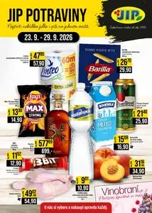 Akční leták JIP, platný od 2026-09-23 do 2026-09-29.