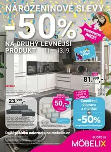 Akční leták MÖBELIX, platný od 2026-09-07 do 2026-10-11.