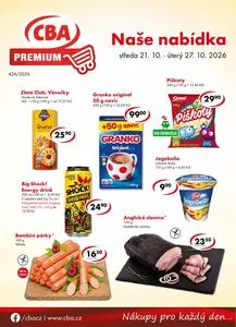 Akční leták CBA, platný od 2026-10-21 do 2026-10-27.