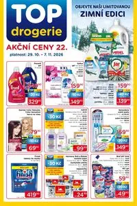 Akční leták Top Drogerie, platný od 2026-10-29 do 2026-11-07.